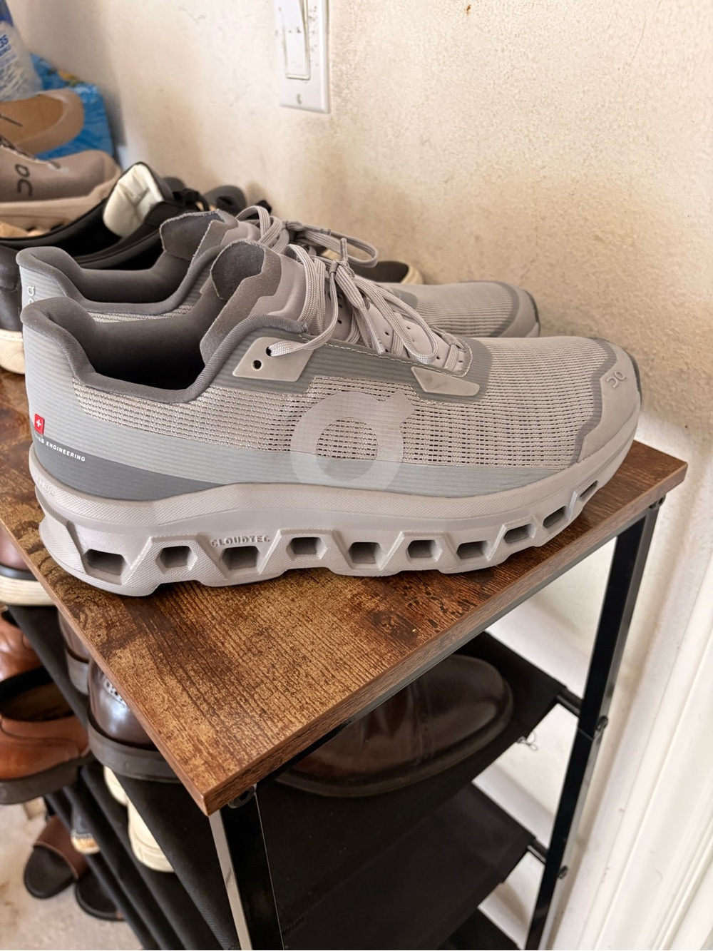 On Running Cloudmonster Men’s Sneakers in Light Gray